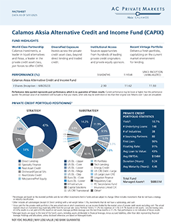 Calamos Aksia Alternative Credit and Income Fund Fact Sheet thumbnail