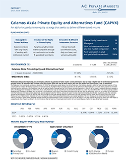 Calamos Aksia Private Equity and Alternatives Fund Fact Sheet thumbnail